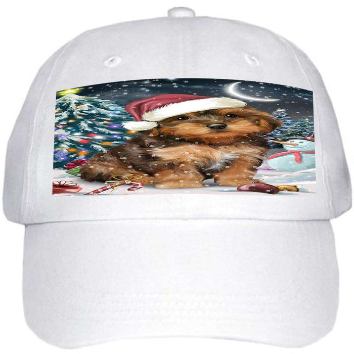 Have a Holly Jolly Yorkipoo Dog Christmas Ball Hat Cap HAT58815