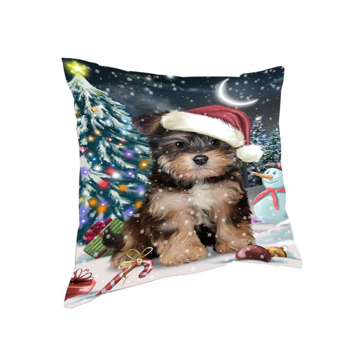 Have a Holly Jolly Yorkipoo Dog Christmas Pillow PIL63132