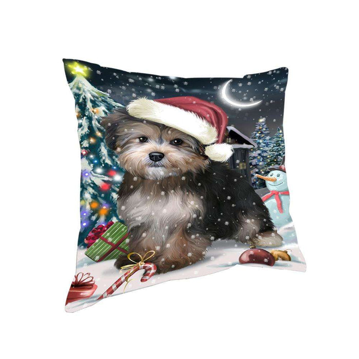 Have a Holly Jolly Yorkipoo Dog Christmas Pillow PIL63136