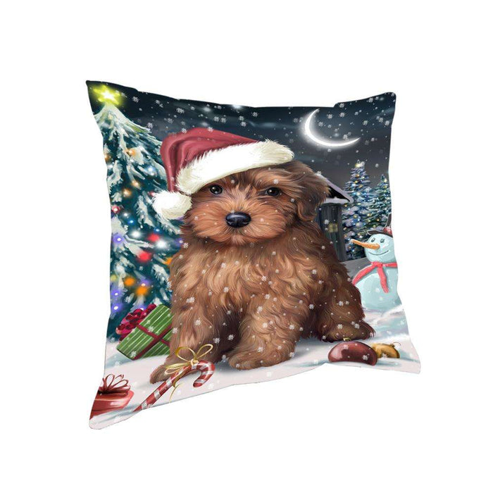 Have a Holly Jolly Yorkipoo Dog Christmas Pillow PIL63144