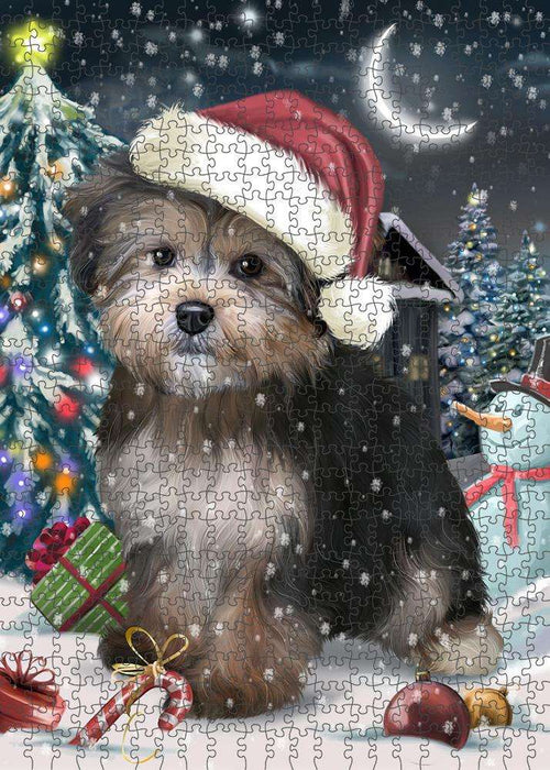 Have a Holly Jolly Yorkipoo Dog Christmas Puzzle with Photo Tin PUZL59166
