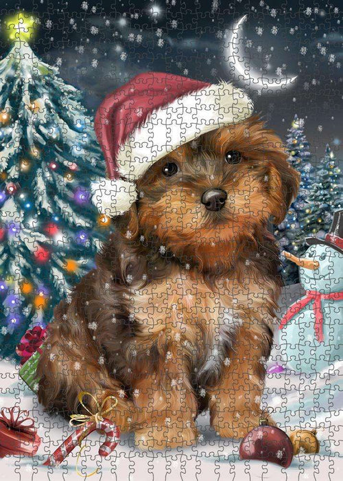 Have a Holly Jolly Yorkipoo Dog Christmas Puzzle with Photo Tin PUZL59169