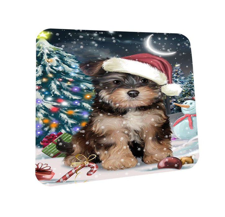 Have a Holly Jolly Yorkipoo Dog Christmas  Coasters Set of 4 CST51651