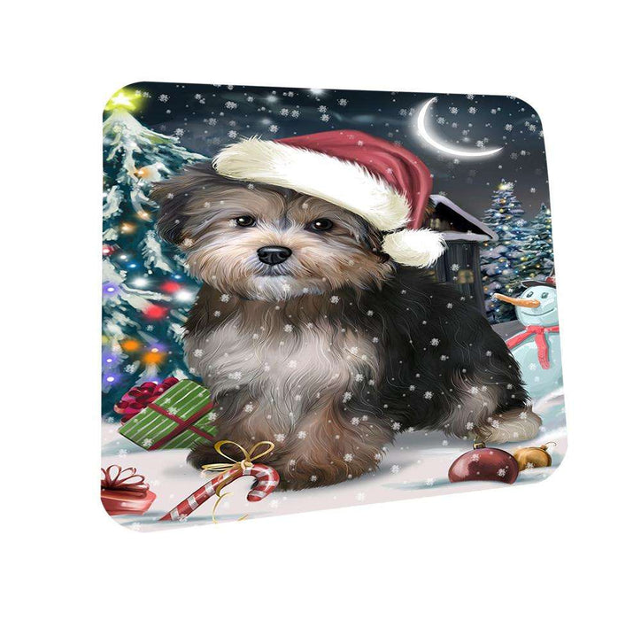 Have a Holly Jolly Yorkipoo Dog Christmas  Coasters Set of 4 CST51652
