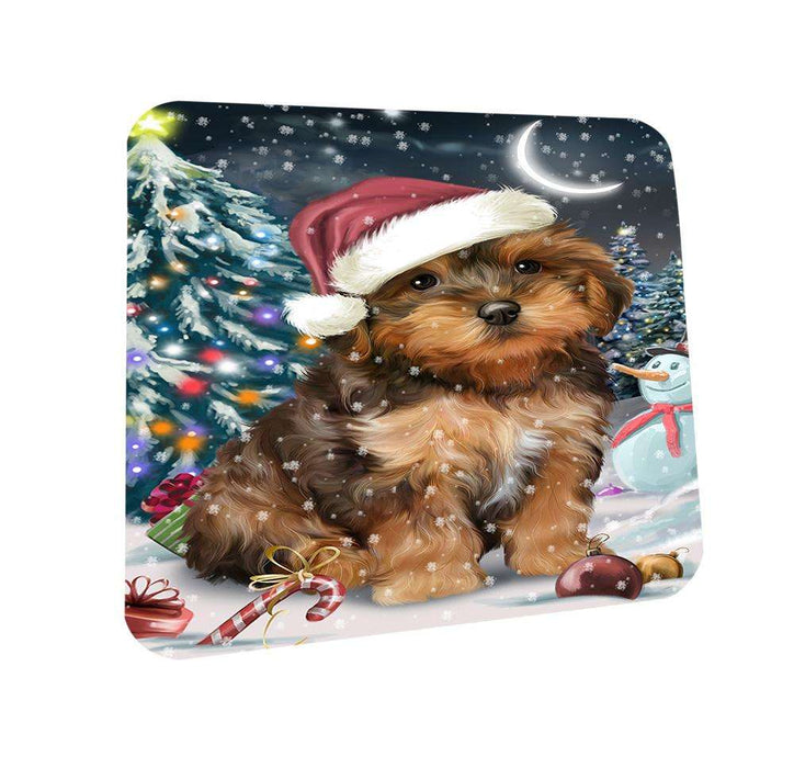 Have a Holly Jolly Yorkipoo Dog Christmas  Coasters Set of 4 CST51653