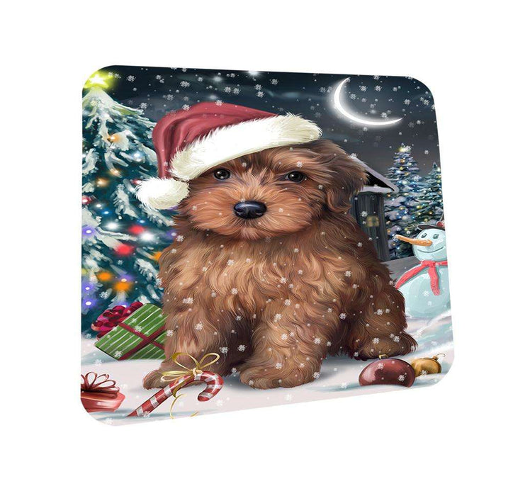 Have a Holly Jolly Yorkipoo Dog Christmas  Coasters Set of 4 CST51654