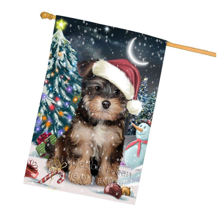 Have a Holly Jolly Yorkipoo Dog Christmas  House Flag FLG51825