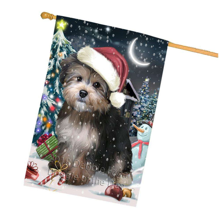 Have a Holly Jolly Yorkipoo Dog Christmas  House Flag FLG51826