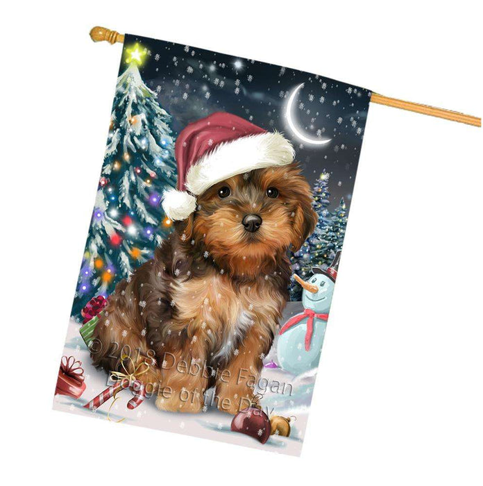 Have a Holly Jolly Yorkipoo Dog Christmas  House Flag FLG51827