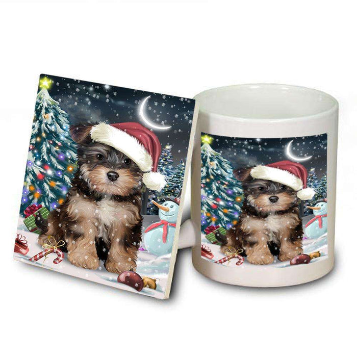 Have a Holly Jolly Yorkipoo Dog Christmas  Mug and Coaster Set MUC51684