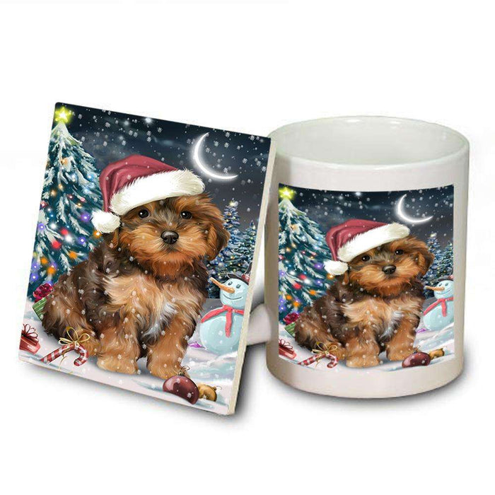 Have a Holly Jolly Yorkipoo Dog Christmas  Mug and Coaster Set MUC51686