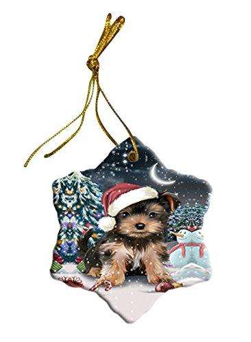 Have a Holly Jolly Yorkshire Terrier Dog Christmas Star Ornament POR2489