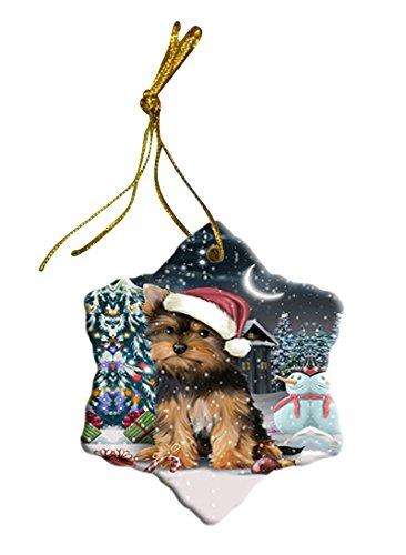 Have a Holly Jolly Yorkshire Terrier Dog Christmas Star Ornament POR2490