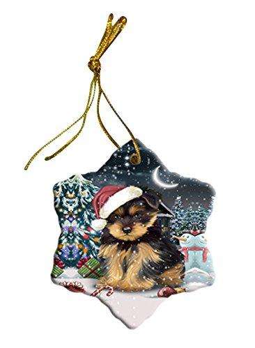 Have a Holly Jolly Yorkshire Terrier Dog Christmas Star Ornament POR2492