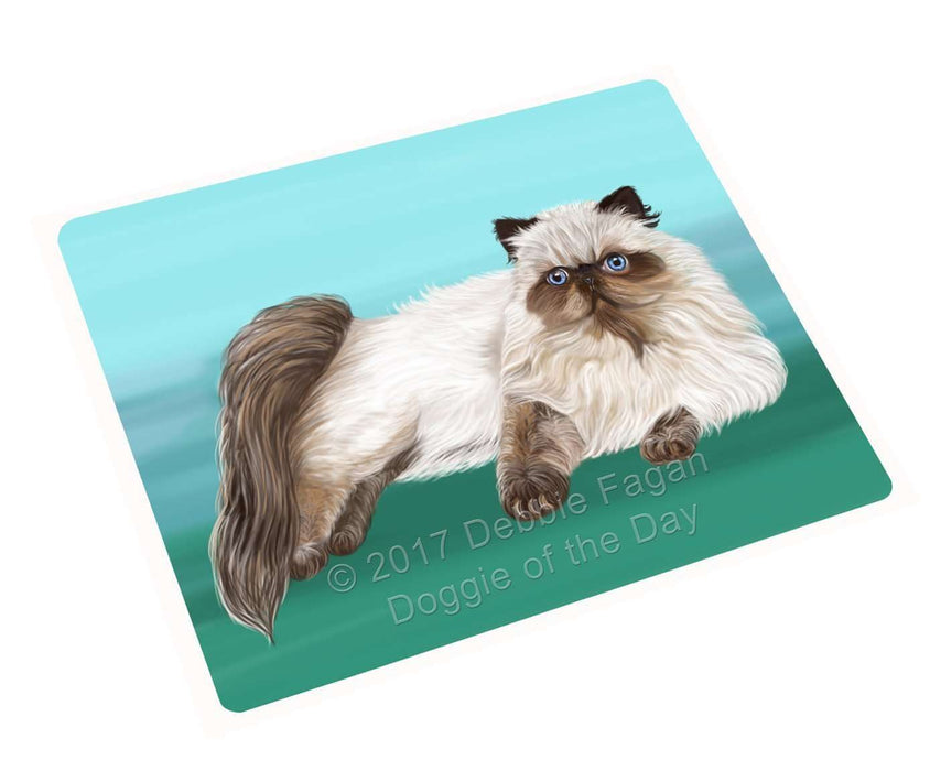 Himalayan Cat Art Portrait Print Woven Throw Sherpa Plush Fleece Blanket