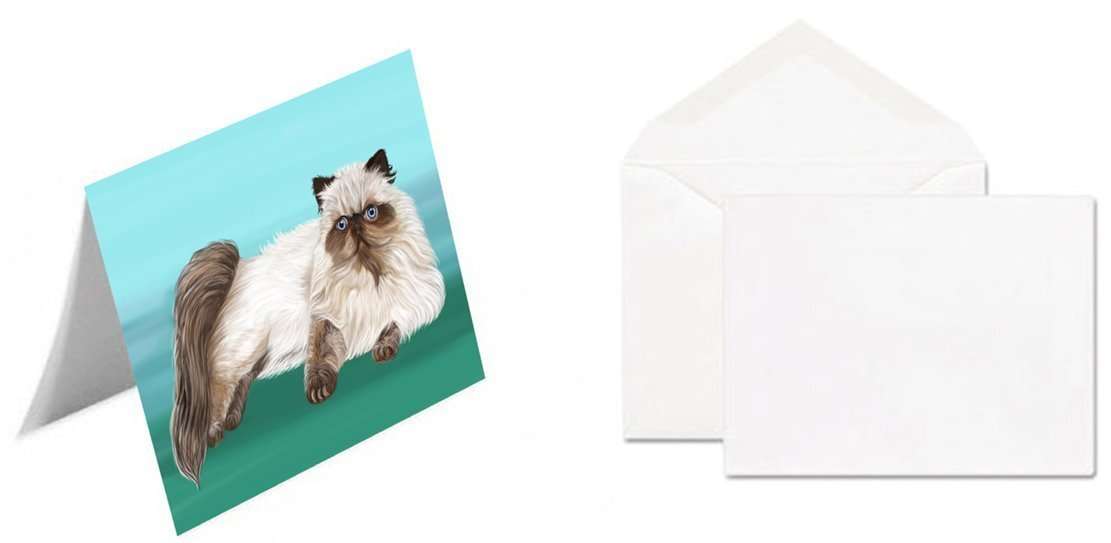 Himalayan Cat Handmade Artwork Assorted Pets Greeting Cards and Note Cards with Envelopes for All Occasions and Holiday Seasons