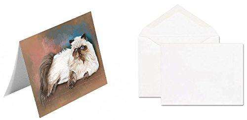 Himalayan Cat Handmade Artwork Assorted Pets Greeting Cards and Note Cards with Envelopes for All Occasions and Holiday Seasons