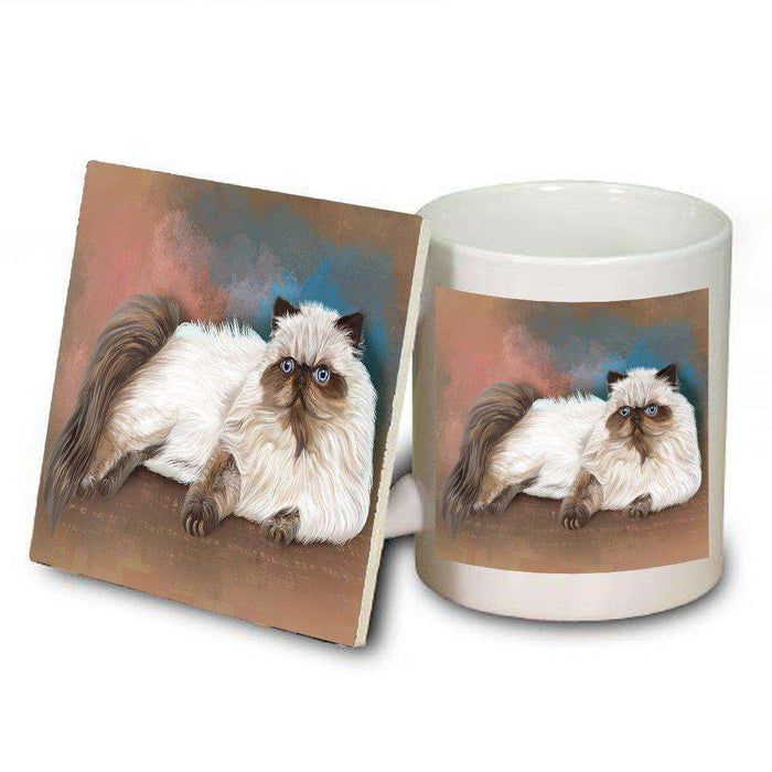 Himalayan Cat Mug and Coaster Set