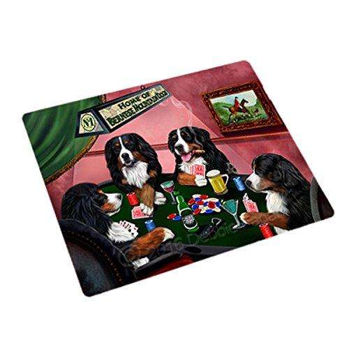 Home of 4 Bernese Mountain Dogs Playing Poker Large Stickers Sheet of 12
