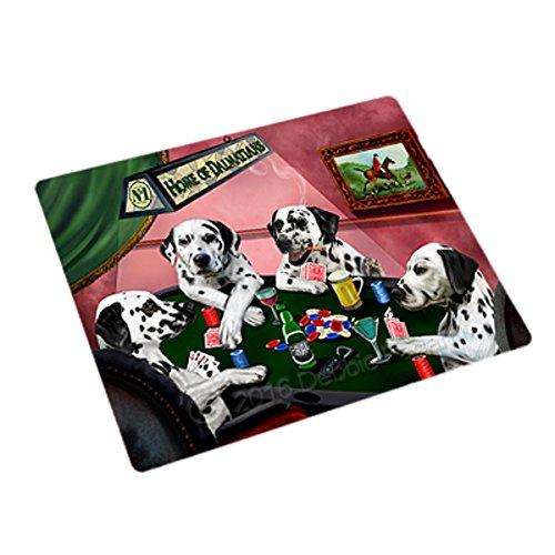 Home of 4 Dalmatian Dogs Playing Poker Large Stickers Sheet of 12