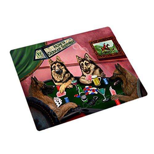 Home of 4 German Shepherds Dogs Playing Poker Large Stickers Sheet of 12