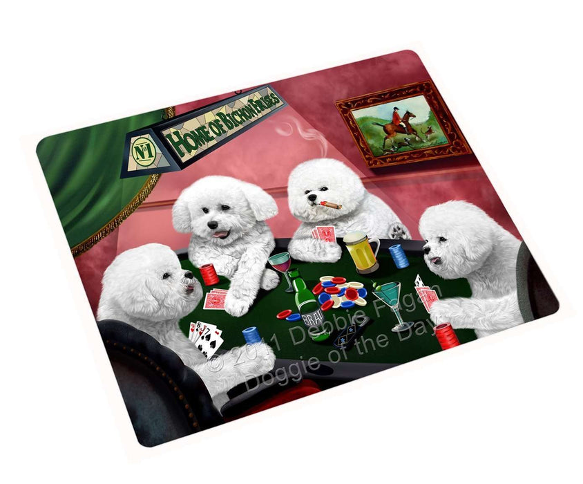 Home of Bichon Frise 4 Dogs Playing Poker Magnet