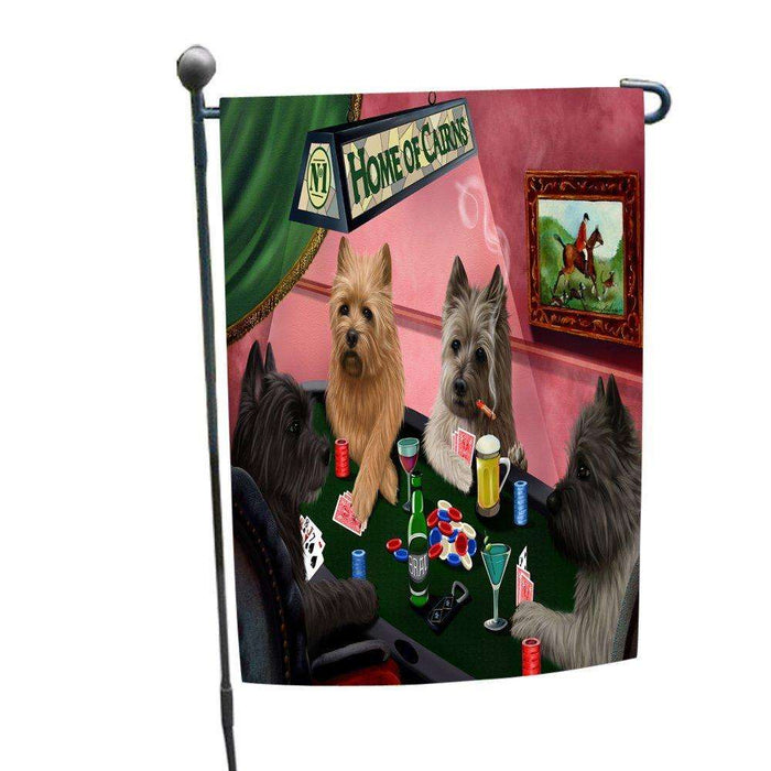 Home of Cairns 4 Dogs Playing Poker Garden Flag