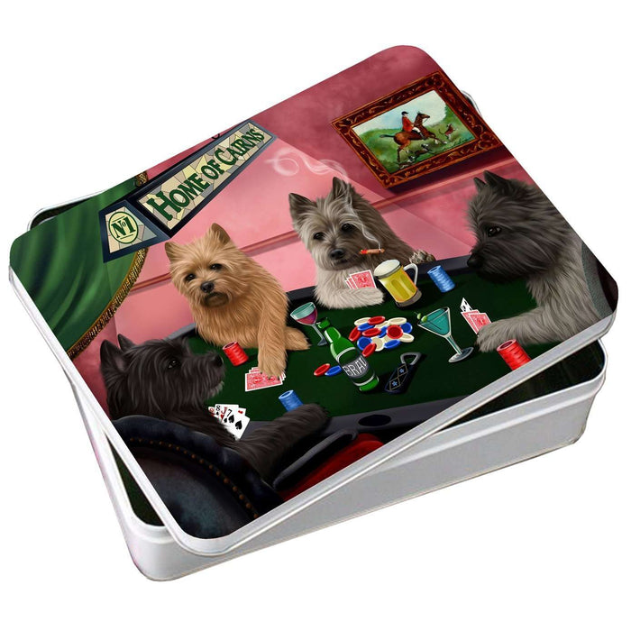 Home of Cairns 4 Dogs Playing Poker Photo Storage Tin