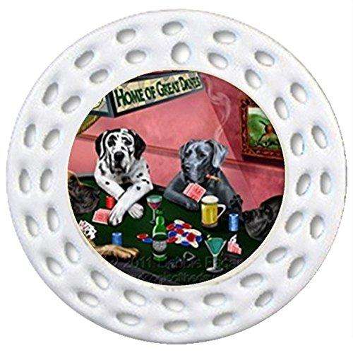 Home of Great Danes Christmas Holiday Ornament 4 Dogs Playing Poker