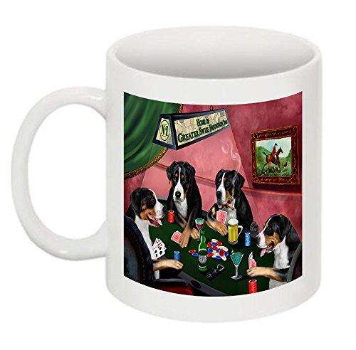Home of Greater Swiss Mountain 4 Dogs Playing Mug