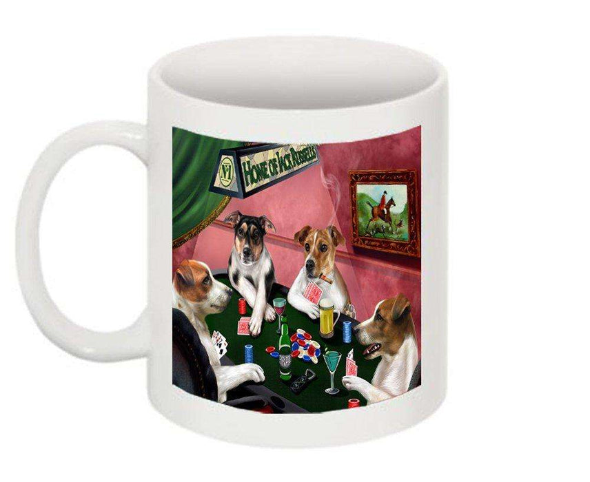 Home of Jack Russell 4 Dogs Playing Poker Mug