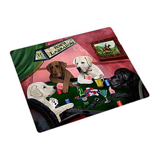 Home of Labradors 4 Dogs Playing Poker Large Refrigerator / Dishwasher Magnet