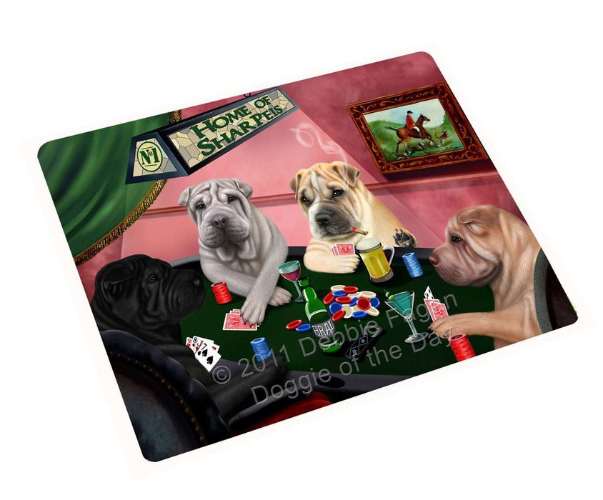 Home of Shar Pei 4 Dogs Playing Poker Magnet