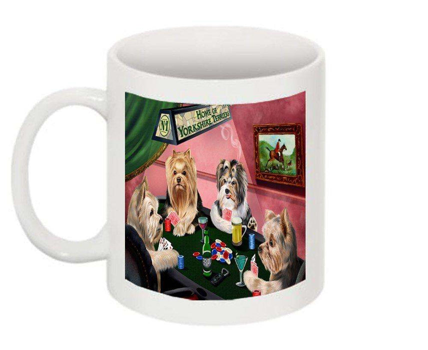 Home of Yorkshire Terrier 4 Dogs Playing Poker Mug