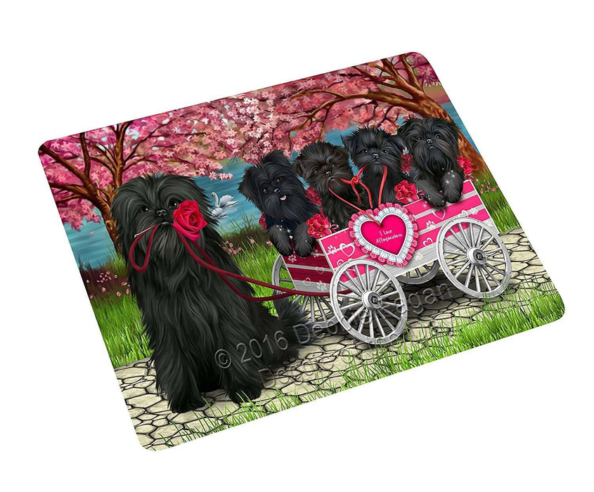 I Love Affenpinscher Dogs In A Cart Magnet Mini (3.5" x 2")