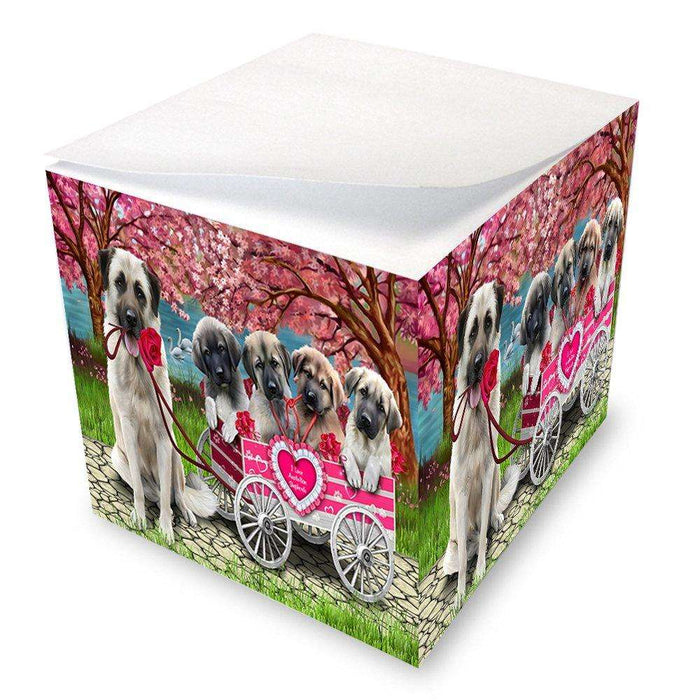 I Love Anatolian Shepherds Dog in a Cart Note Cube NOC48565