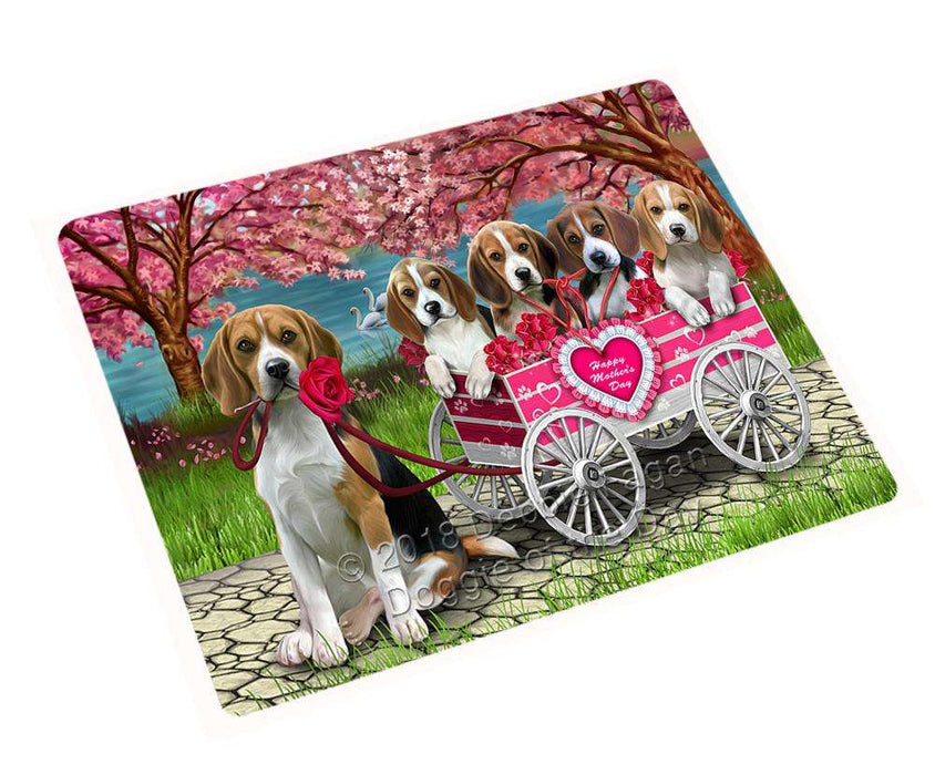 I Love Beagles Dog Cat in a Cart Cutting Board C59343
