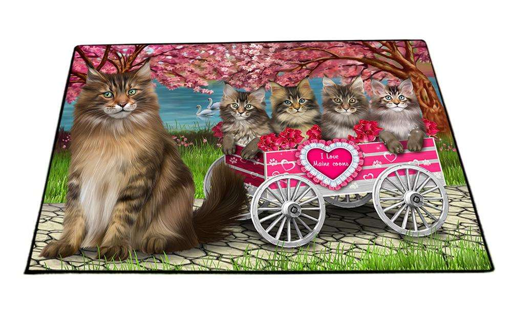 I Love Maine Coons Cat Cat in a Cart Floormat FLMS51240
