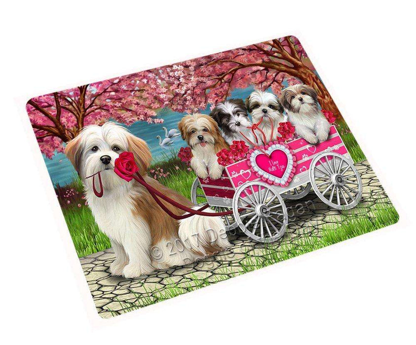I Love Malti Tzus Dog In A Cart Magnet Mini (3.5" x 2") MAG8441