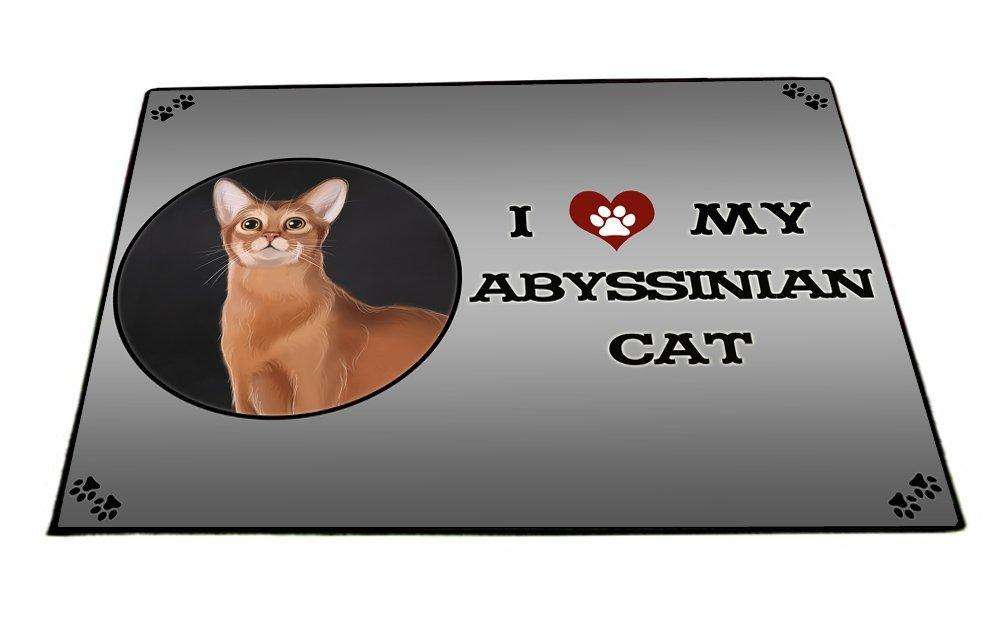 I Love My Abyssinian Cat Indoor/Outdoor Floormat