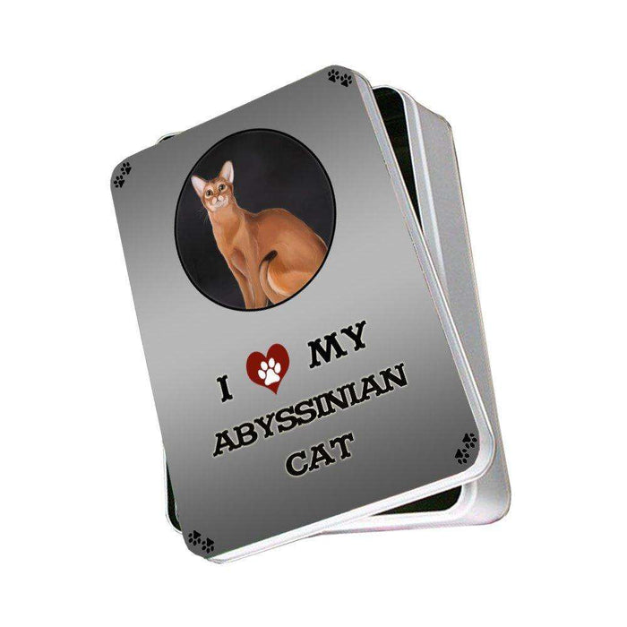 I Love My Abyssinian Cat Photo Storage Tin