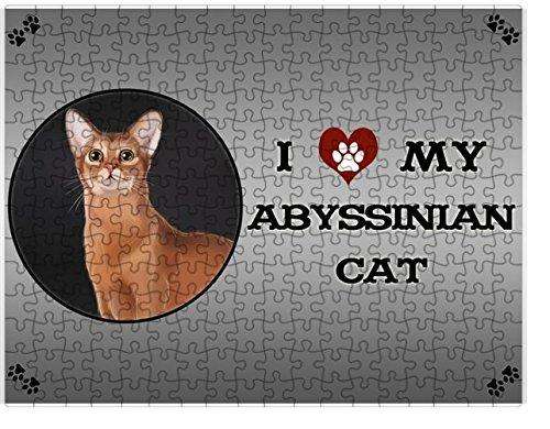 I Love My Abyssinian Cat Puzzle with Photo Tin