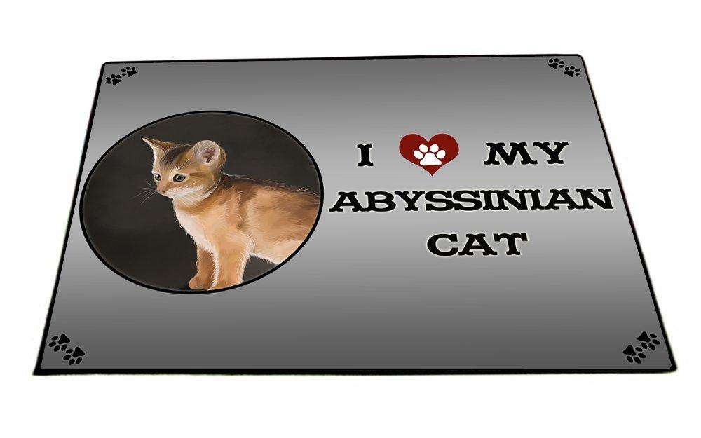 I Love My Abyssinian Kitten Cat Indoor/Outdoor Floormat