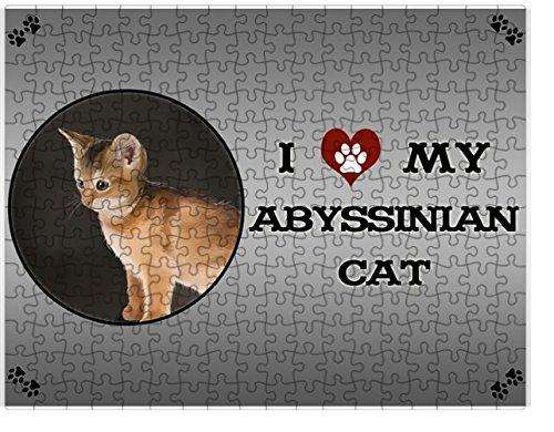 I Love My Abyssinian Kitten Cat Puzzle