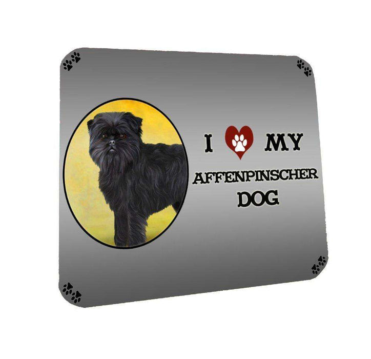 I Love My Affenpinscher Dog Coasters Set of 4