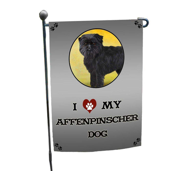 I Love My Affenpinscher Dog Garden Flag