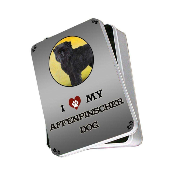I Love My Affenpinscher Dog Photo Storage Tin