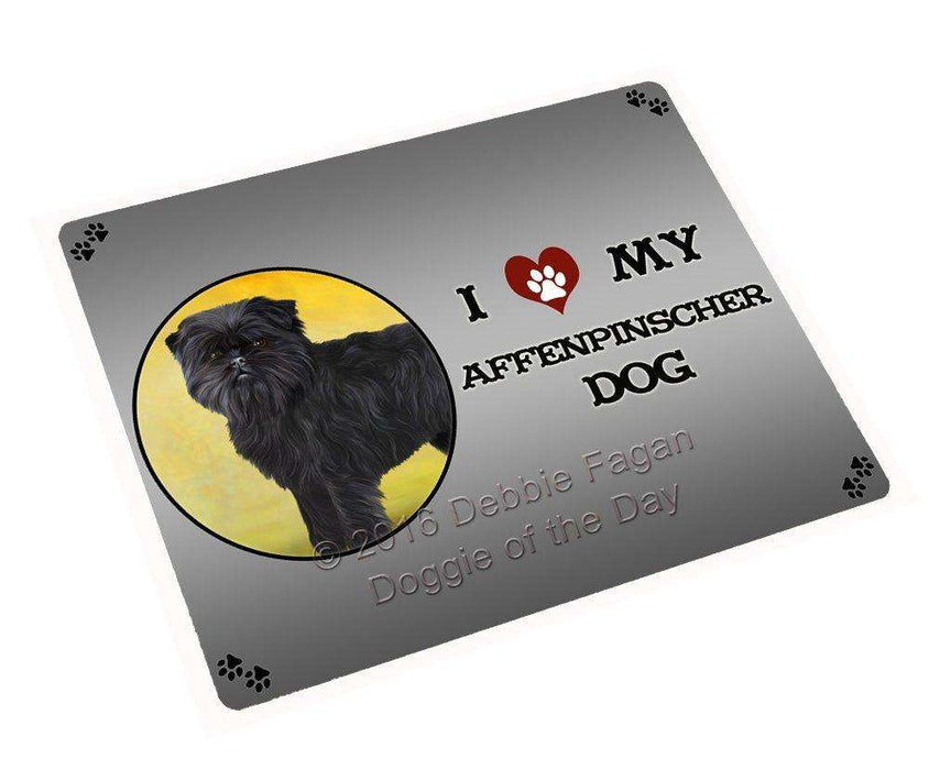 I Love My Affenpinscher Dog Tempered Cutting Board