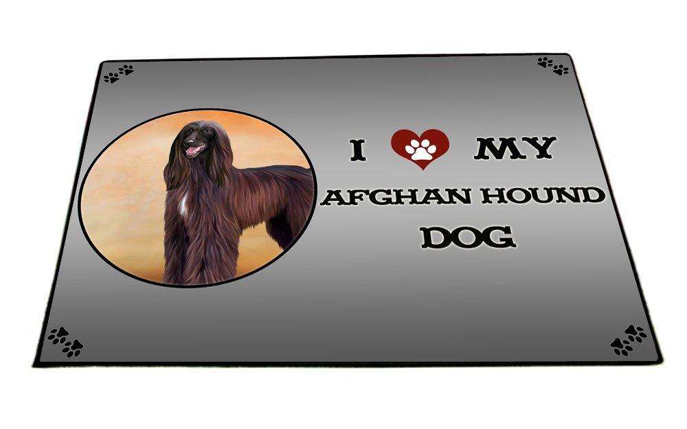 I Love My Afghan Hound Dog Indoor/Outdoor Floormat