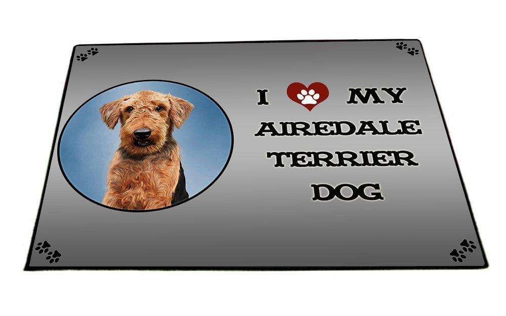 I Love My Airedale Terrier Dog Indoor/Outdoor Floormat